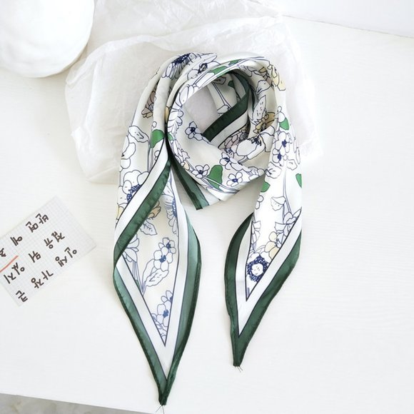 Floral Silk Scarf - Picture 2 of 4